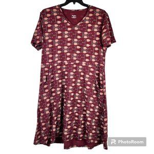 Svaha Womens Dress XL Logic Diagrams Circuits Red Organic Cotton Science Teacher